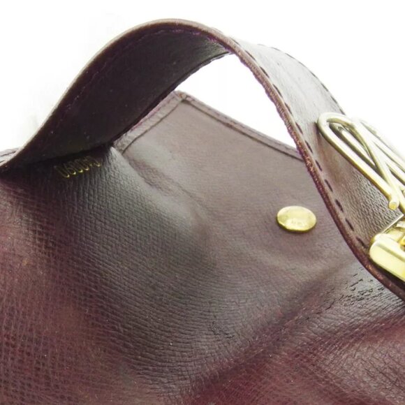 LOUIS VUITTON key case Taiga Bordeaux Taigareza - Authentic used D2230 - Picture 5 of 9